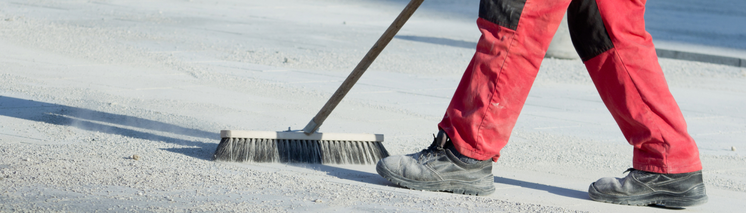 Cleaning construction site